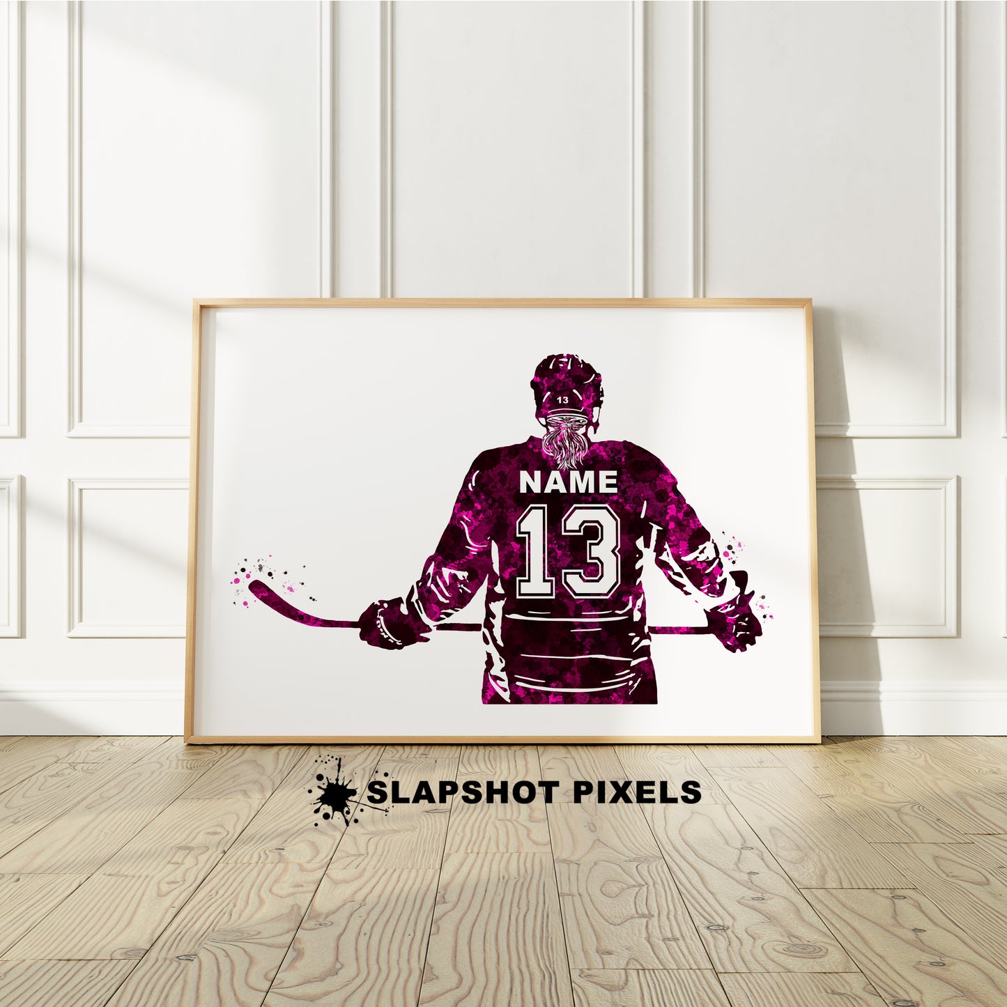 Personalized Girl Hockey Poster - Hockey Gifts For Girls - HG01
