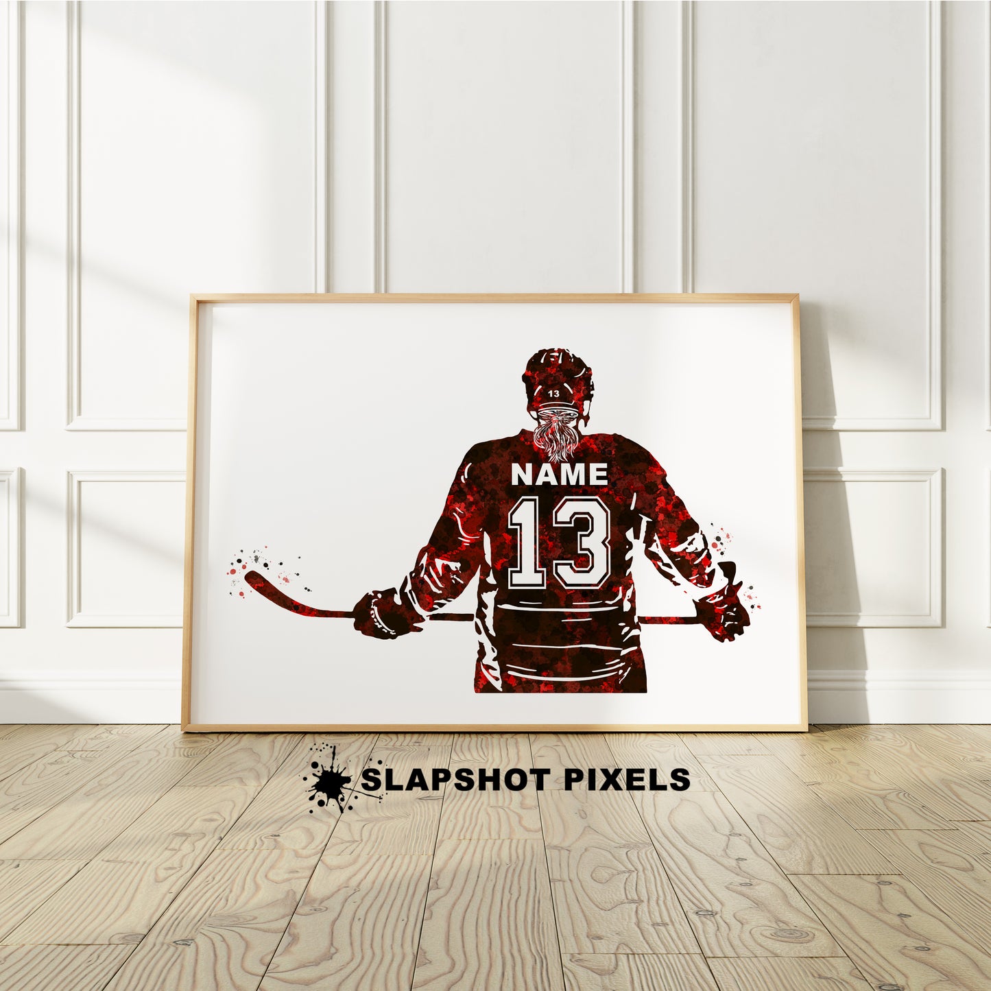 Personalized Girl Hockey Poster - Hockey Gifts For Girls - HG01