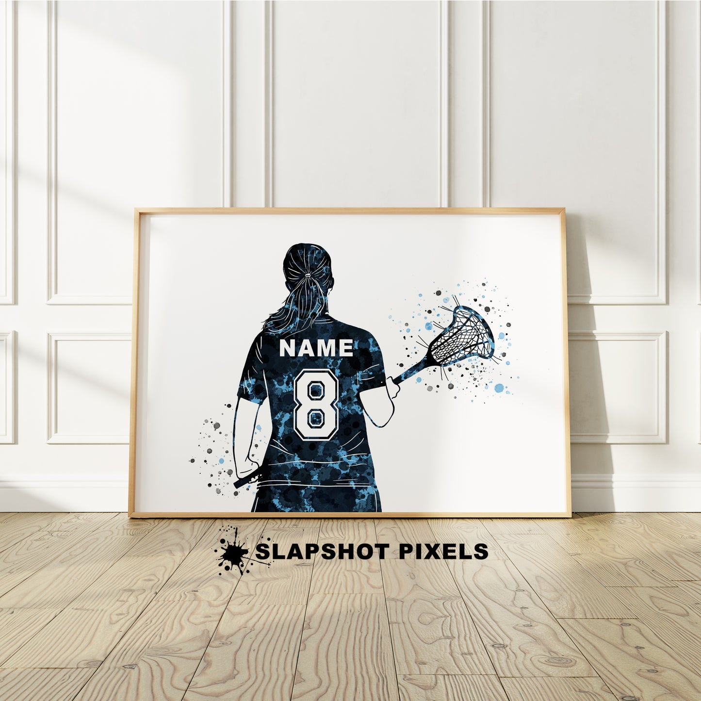 Personalized Girl Lacrosse Poster - Lacrosse Gifts For Girls - LG21