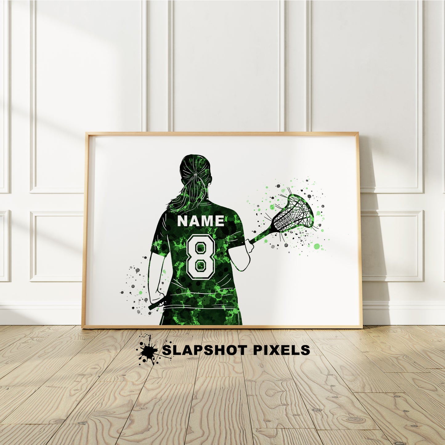 Personalized Girl Lacrosse Poster - Lacrosse Gifts For Girls - LG21