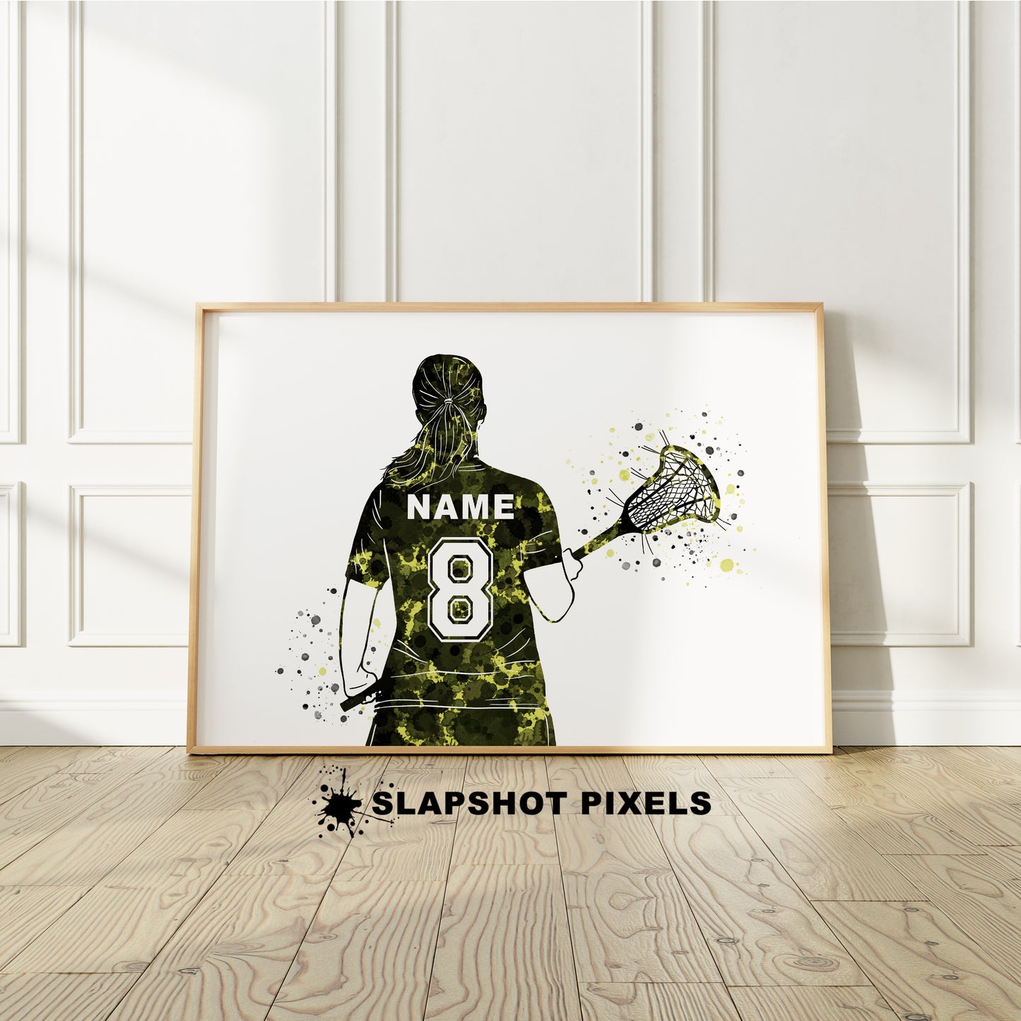 Personalized Girl Lacrosse Poster - Lacrosse Gifts For Girls - LG21