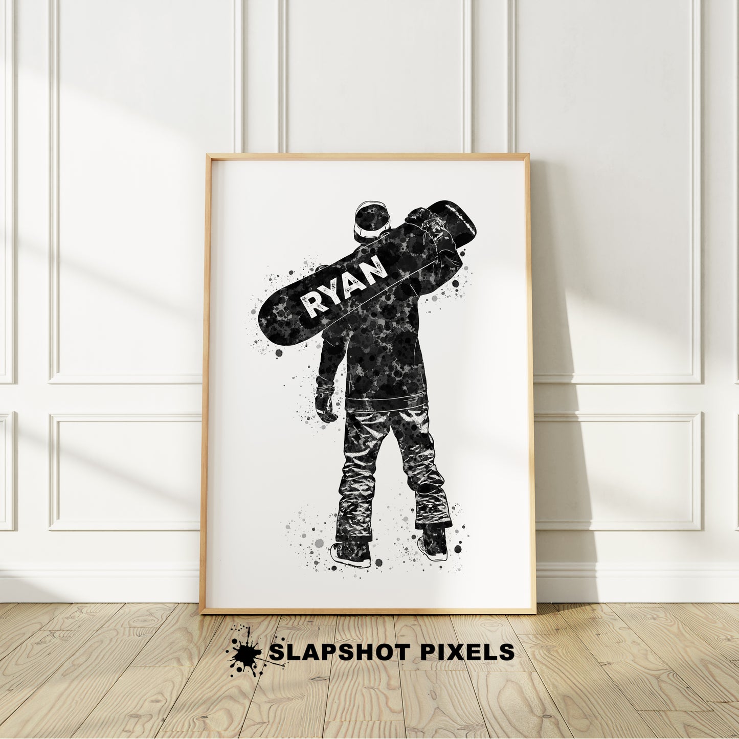 Personalized Snowboard Poster - Snowboarding Gifts For Boys - SBB01