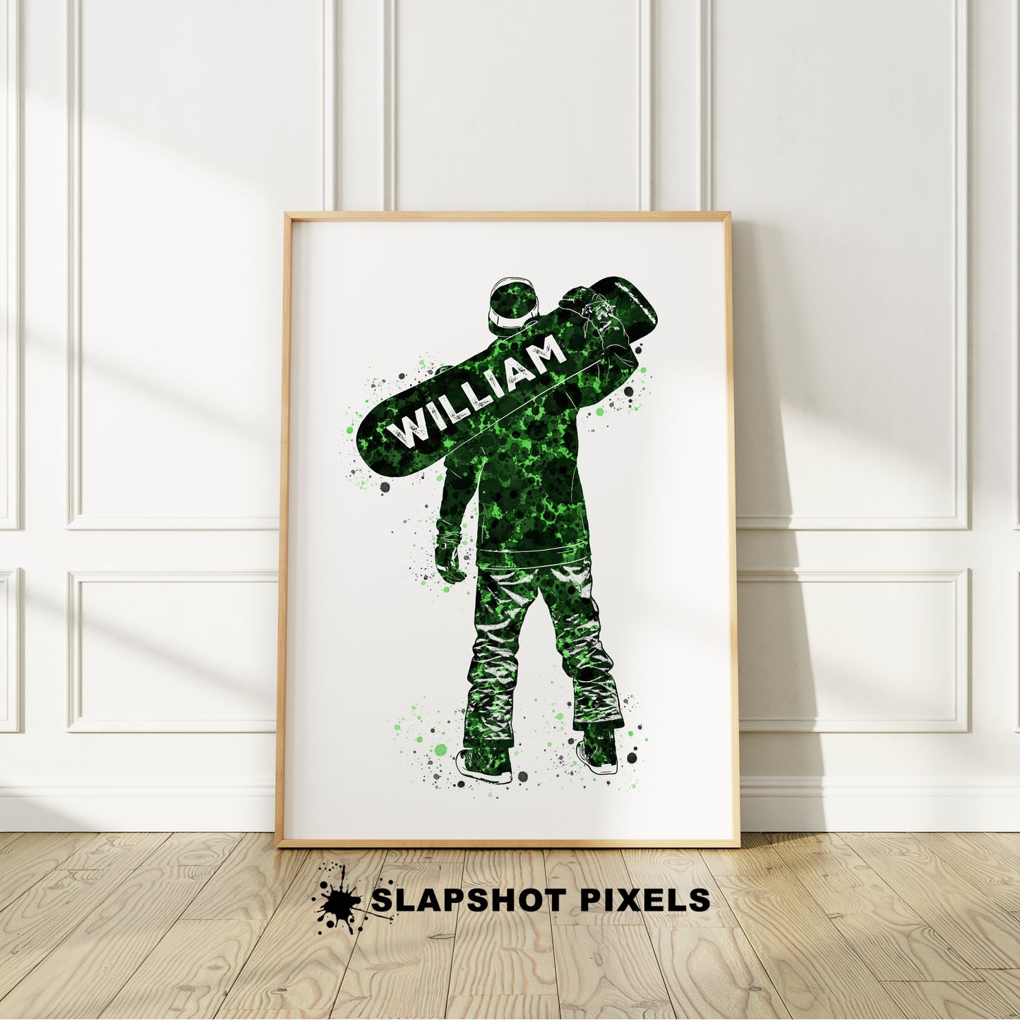 Personalized Snowboard Poster - Snowboarding Gifts For Boys - SBB01