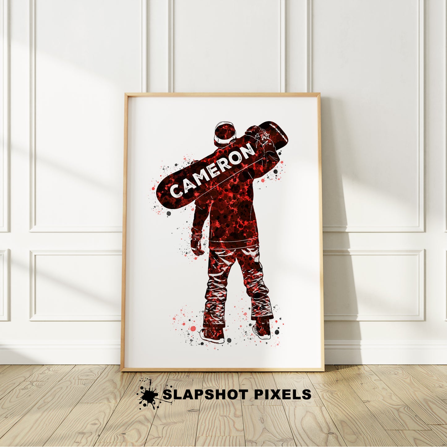 Personalized Snowboard Poster - Snowboarding Gifts For Boys - SBB01