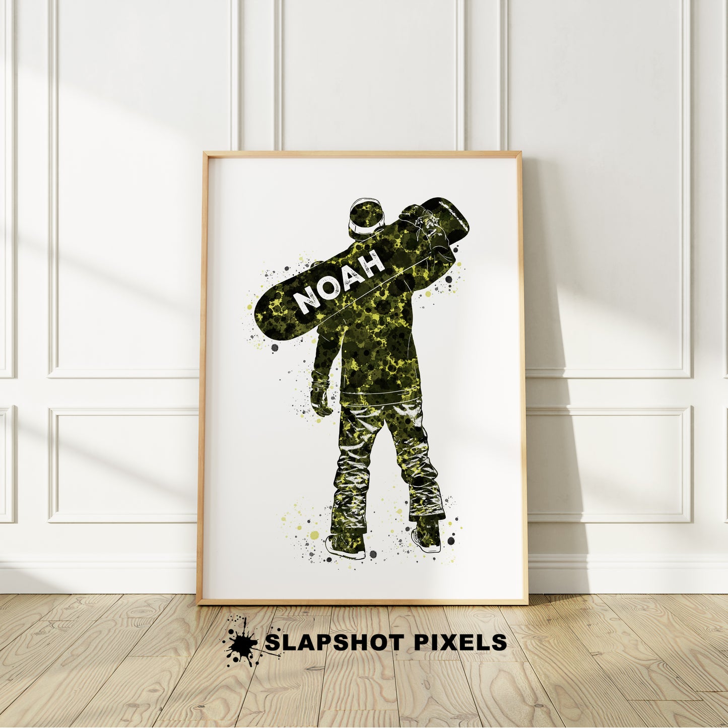 Personalized Snowboard Poster - Snowboarding Gifts For Boys - SBB01