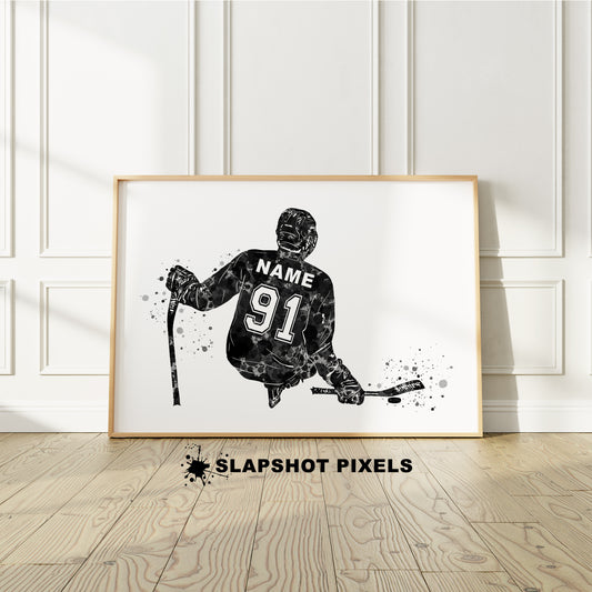 Personalized Sledge Hockey Poster - Para Hockey Gifts For Boys - HB30