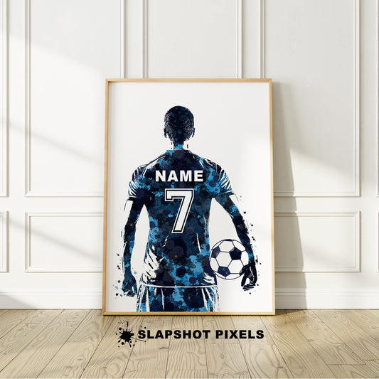 Personalized Soccer Poster - Soccer Gifts For Boys - SB03