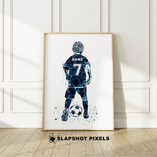 Personalized Soccer Poster - Soccer Gifts For Boys - SB31