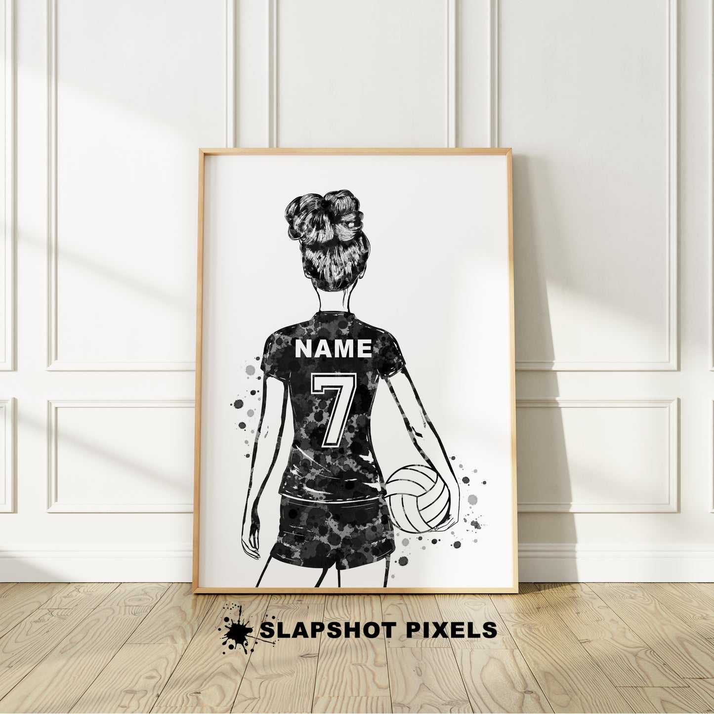 Personalized Volleyball Poster - Volleyball Gifts For Girls - VOLG04